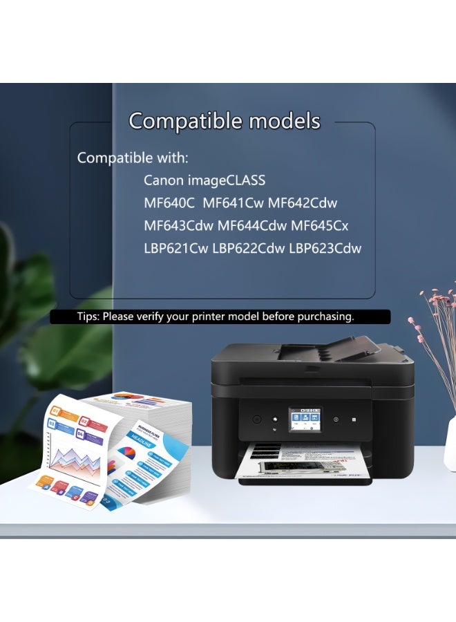 054H CRG-0054H 054 خرطوشة حبر توافقية لاستبدال طابعات كانون CLASS MF640C MF641Cw MF642Cdw MF643Cdw MF644Cdw MF645Cx LBP621Cw LBP622Cdw LBP623Cdw - Image 2